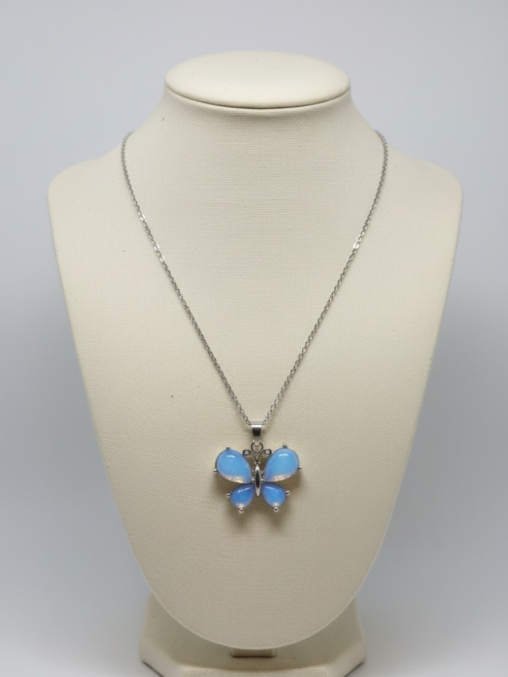 Silver Butterfly Pendant Necklace